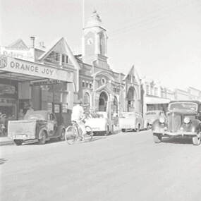 Negative - Kyabram - Street - Town Hall, Allan Doney, 1950 -1970