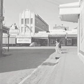 Negative - Mitchell Street Bendigo - Wright Stores - Snows, Allan Doney, 1950 -1970