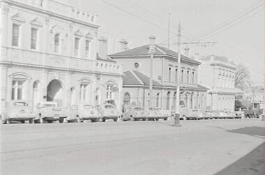 Negative - View Street Bendigo - Temperance Hall - Sandhurst Trustees, Allan Doney, 1950 -1970