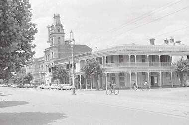Negative - McCrae Street Bendigo - Businesses - School of Mines, Allan Doney, 1950 -1970