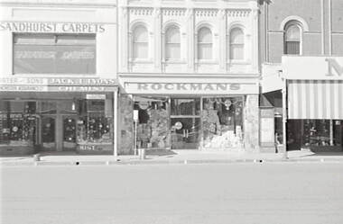 Negative - Williamson Street Bendigo- Sandhurst Carpets - Myers, Allan Doney, 1950 -1970