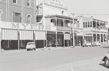 Negative - Williamson Street Bendigo- Myers - ANZ, Allan Doney, 1950 -1970