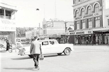 Negative - Mitchell Street Bendigo - Norris and Sons - Morley and Johnson’s, Allan Doney, 1950 -1970