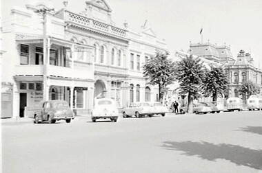 Negative - Bull Street Bendigo - Businesses - Law Courts Bendigo, Allan Doney, 1950 -1970