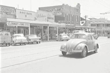 Negative - Mitchell Street Bendigo - Dungey - ANZ - McCalman’s - Prescott and Dawe, Allan Doney, 1950 -1970