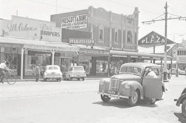 Negative - Mitchell Street Bendigo - McCalman’s - Delicatessen - Prescott and Dawe, Allan Doney, 1950 -1970
