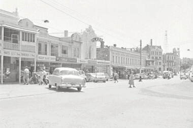Negative - Mitchell Street Bendigo - Norris - Blue Bird - Corrigan’s - Plaza, Allan Doney, 1950 -1970