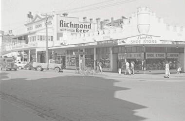 Negative - Hargreaves Street Bendigo - Becks Crown Hotel - Crawford’s Shoes, Allan Doney, 1950 -1970