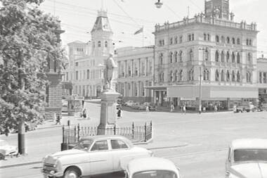 Negative - Ballarat - Street - Statue - National Mutual, Allan Doney, 1950 -1970