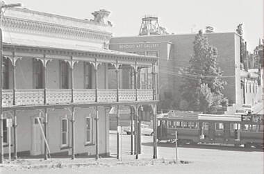 Negative - Atkinson Building Bendigo - Art Gallery - Bendigo - Tram, Allan Doney, 1950 -1970