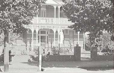 Negative - Iron Lacework - Catholic College Bendigo - Statue, Allan Doney, 1950 -1970
