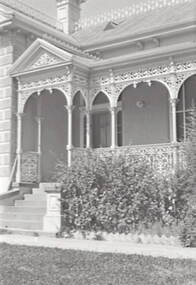 Negative - Iron Lacework - Verandah - House - Roof Apex, Allan Doney, 1950 -1970