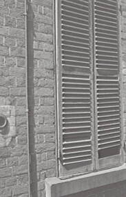 Negative - Window Shutters - Brick Building, Allan Doney, 1950 -1970