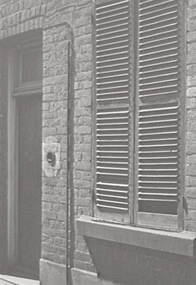 Negative - Window Shutters - Brick Building, Allan Doney, 1950 -1970