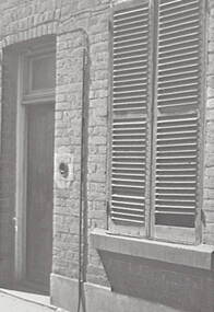 Negative - Window Shutters - Brick Building, Allan Doney, 1950 -1970