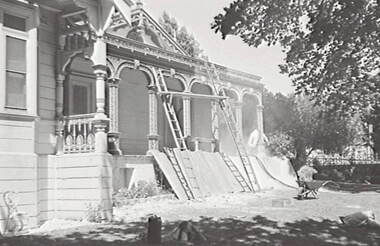 Negative - Iron Lacework - Geelong - Corio Villa - Painting, Allan Doney, 1950 -1970