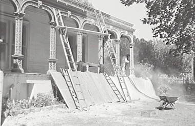 Negative - Iron Lacework - Geelong - Corio Villa - Painting, Allan Doney, 1950 -1970