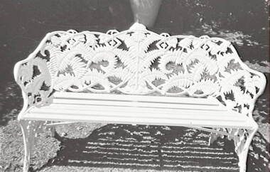 Negative - Iron Lacework - Garden Bench - Fern, Allan Doney, 1950 -1970