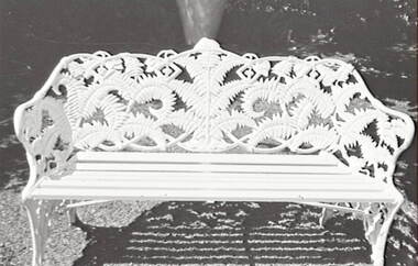 Negative - Iron Lacework - Garden Bench - Fern, Allan Doney, 1950 -1970