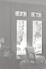 Negative - House Interior - Lounge Room - French Doors - Stained Glass, Allan Doney, 1950 -1970