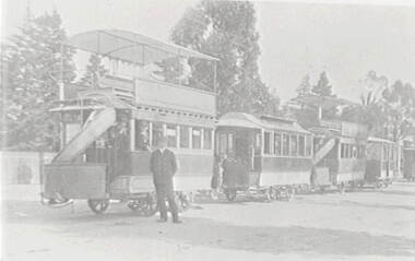 Negative - Early Bendigo trams - Double Decker, Allan Doney, 1950 -1970