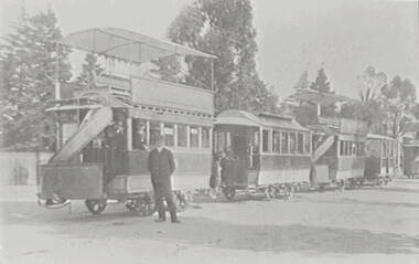 Negative - Early Bendigo trams - Double Decker, Allan Doney, 1950 -1970