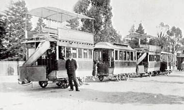 Negative - Early Bendigo trams - Double Decker, Allan Doney, 1950 -1970
