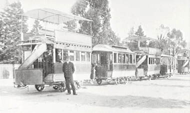 Negative - Early Bendigo trams - Double Decker, Allan Doney, 1950 -1970