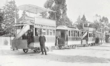 Negative - Early Bendigo trams - Double Decker, Allan Doney, 1950 -1970