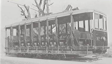 Negative - Early Bendigo trams - Toast Rack, Allan Doney, 1950 -1970