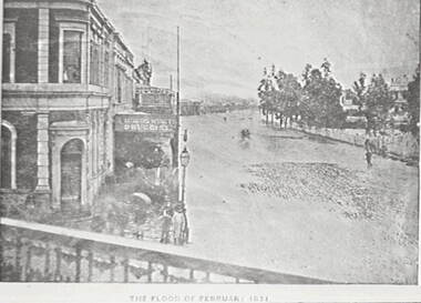 Negative - Pall Mall Bendigo - Bank of Australasia - Holdsworth Druggist - 1871 Floods, Allan Doney, 1950 -1970