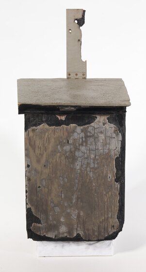 Burnt metal box