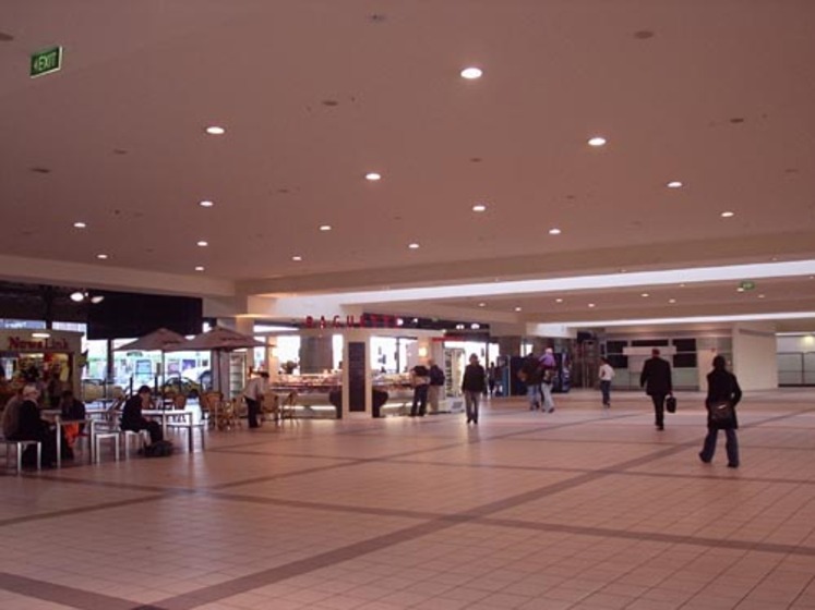 The concourse with very few people walking through