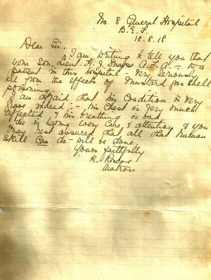 a handwritten letter on lined paper