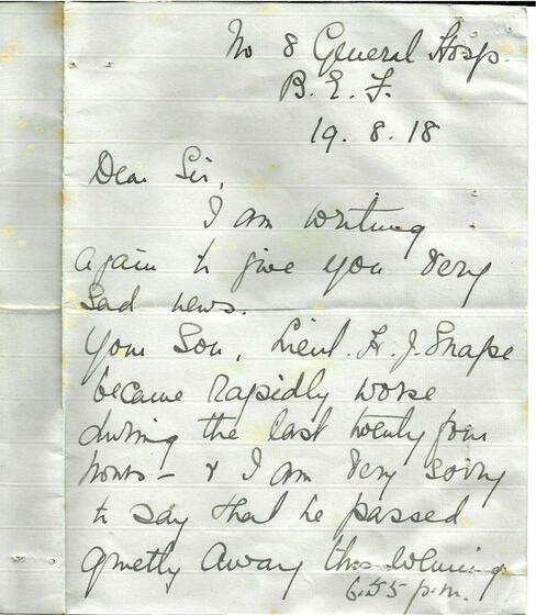 a handwritten letter on lined paper