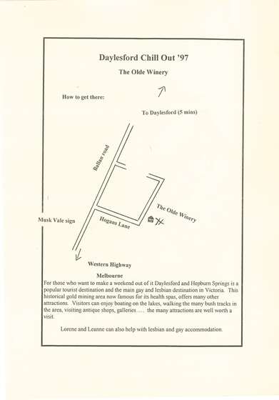 Flyer advertising the first ChillOut Festival