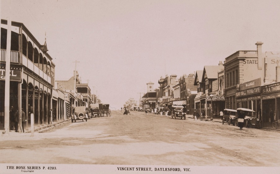 A view of Vincent Street, Daylesford's main street, in 1926. 
