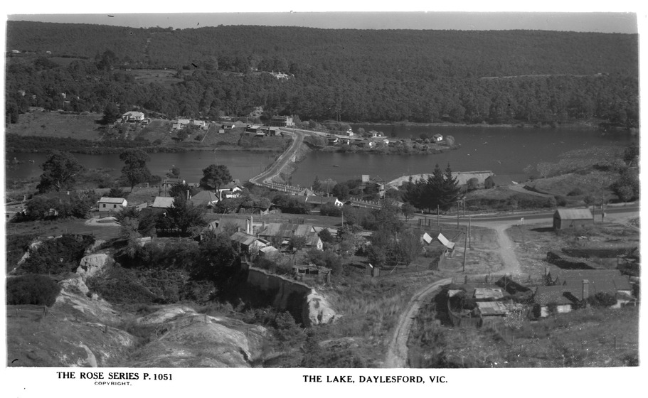 an aerial view of the famous Lake Daylesford