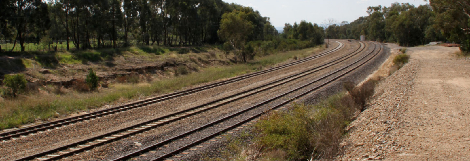 sweeping bend and railway line