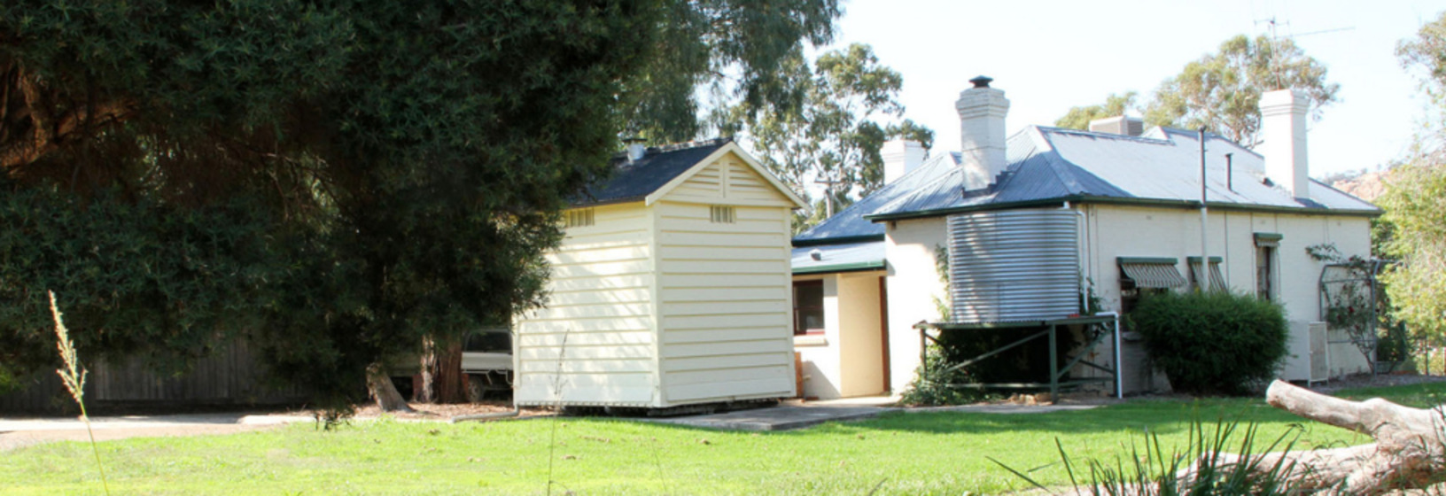 old house in garden area