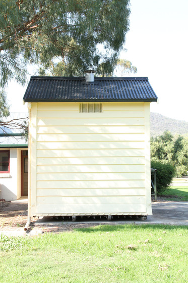 A rear exterior view of the Lock up.