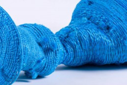 blue woven eel trap