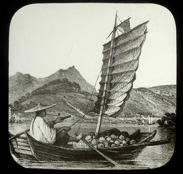 View of Chinese Boats on water