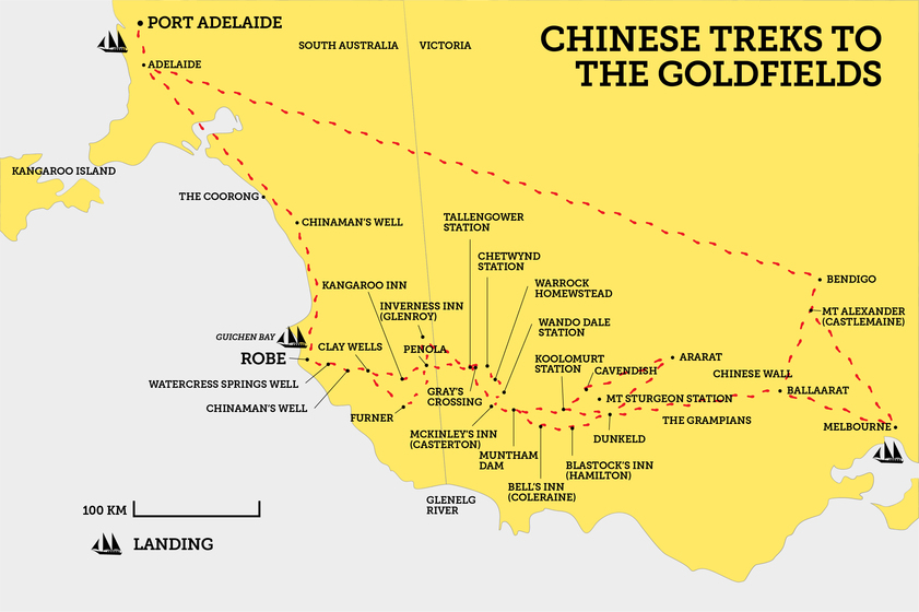  Map of Victoria and South Australia