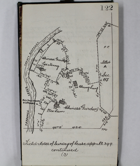 Page with drawn maps and notes