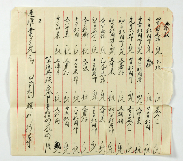 Chinese grocery list