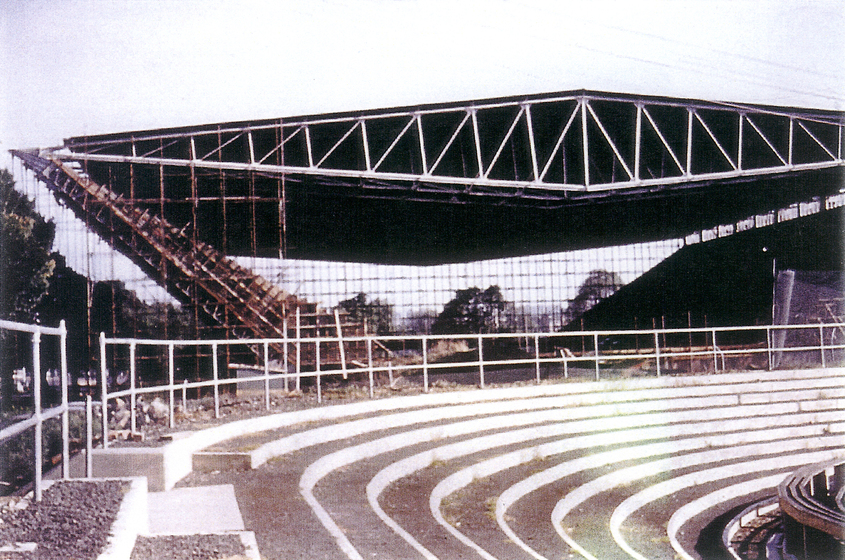 Construction site of a stadium