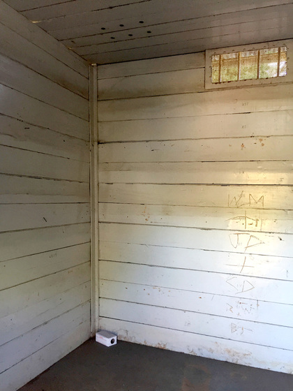 Interior of a wooden building