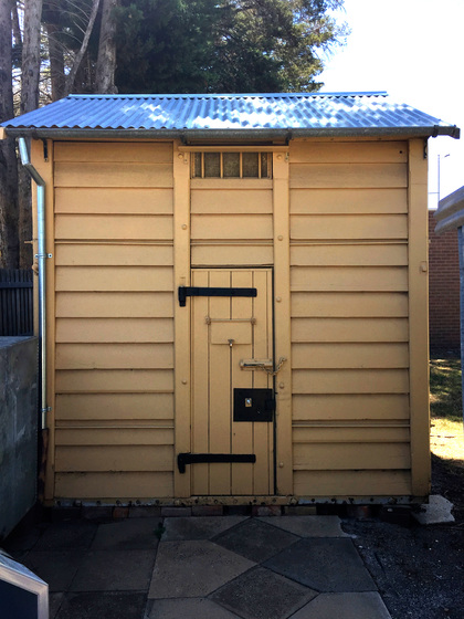 Small wooden lock-up building