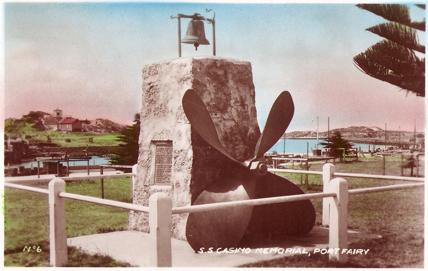 Propeller against stone behind barrier